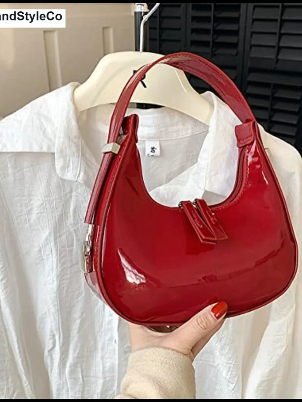 Women's Crescent Shoulder Bag Y2K Retro Hobo Handbag Top Handle Underarm Clutch